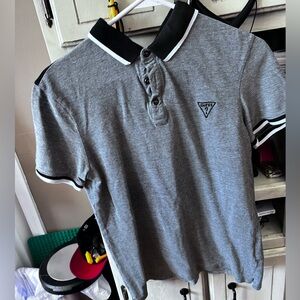Guess small grey polo fit shirt